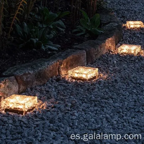 Elegantes luces de jardín solar con diseño de cristal
